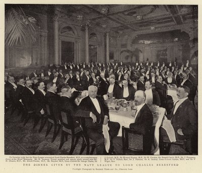 Le dîner donné par la Ligue navale à Lord Charles Beresford - English Photographer