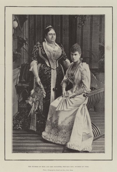 La duchesse de Teck et sa fille, la princesse May, duchesse d