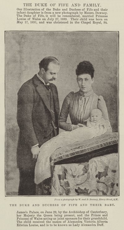 Le duc et la duchesse de Fife et leur bébé - English Photographer