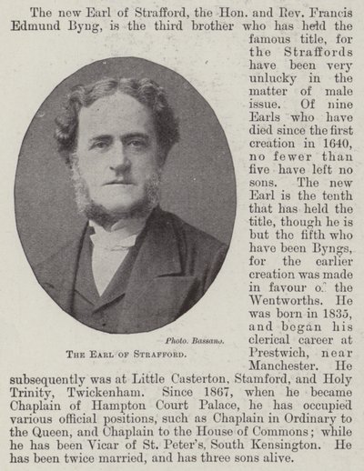 Le comte de Strafford - English Photographer
