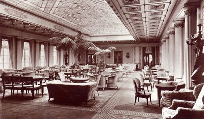 Salon de première classe à bord du HMS Homeric - English Photographer