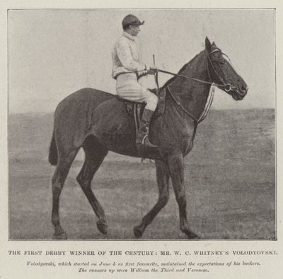 Le premier vainqueur du Derby du siècle, Volodyovski de M. W C Whitney - English Photographer
