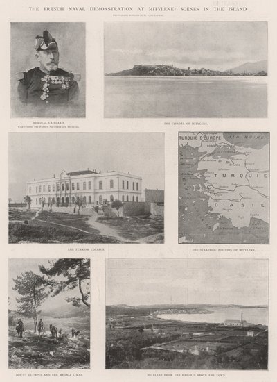 La démonstration navale française à Mitylène, scènes sur l