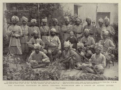 Les troubles frontaliers en Inde, le colonel Warburton et un groupe de levées Afridi - English Photographer