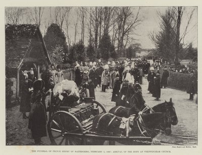 Les funérailles du prince Henry de Battenberg, 5 février 1896, arrivée du corps à l