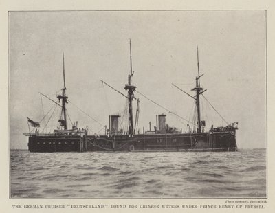 Le croiseur allemand Deutschland, en route pour les eaux chinoises sous le prince Henri de Prusse - English Photographer