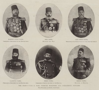 La guerre gréco-turque, ministres et officiers commandants turcs - English Photographer