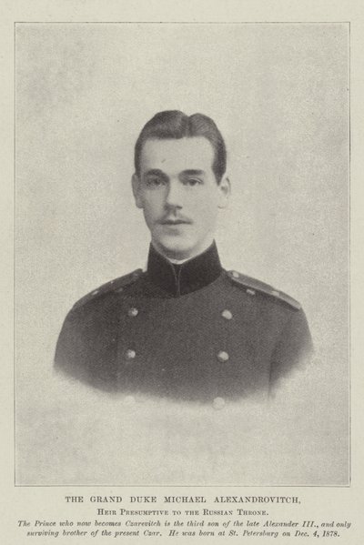 Le grand-duc Michel Alexandrovitch, héritier présomptif du trône russe - English Photographer