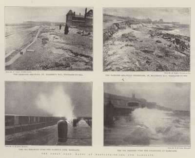 La grande tempête, ravages à Westgate-on-Sea et Ramsgate - English Photographer