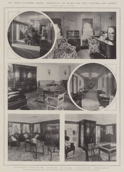 La croisière royale, appartements à bord du nouveau Victoria et Albert - English Photographer