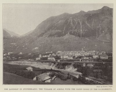 Le glissement de terrain en Suisse, le village d