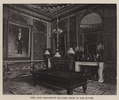 La salle de billard du feu président à l