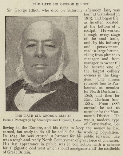 Feu Sir George Elliot - English Photographer