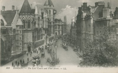 Les tribunaux et Fleet Street, Londres - English Photographer
