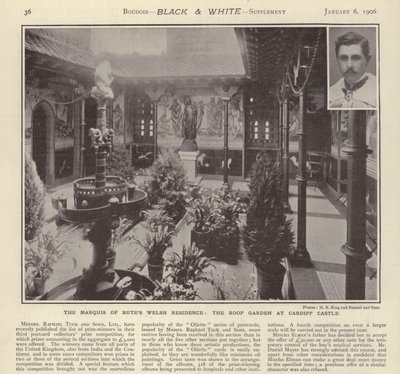 La résidence galloise du marquis de Bute : le jardin sur le toit du château de Cardiff - English Photographer