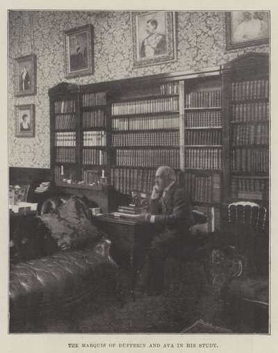 Le marquis de Dufferin et Ava dans son étude - English Photographer