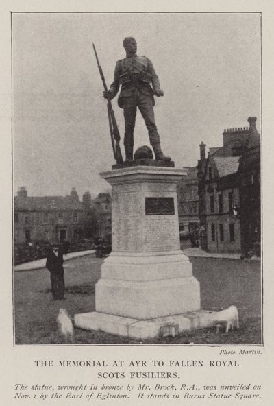 Le mémorial à Ayr pour les Royal Scots Fusiliers tombés - English Photographer