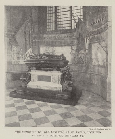 Le mémorial de Lord Leighton à St Paul, dévoilé par Sir E J Poynter, le 19 février - English Photographer