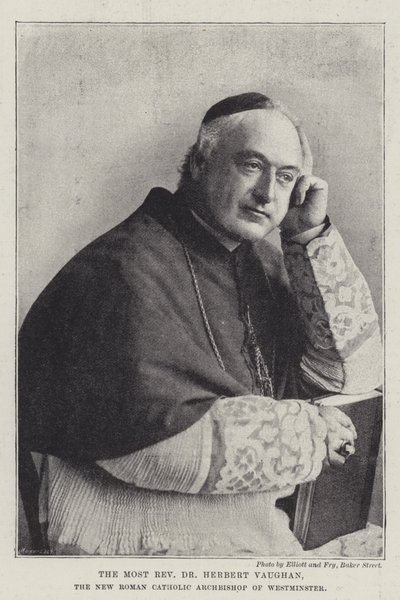 Le très révérend Dr Herbert Vaughan, le nouvel archevêque catholique romain de Westminster - English Photographer