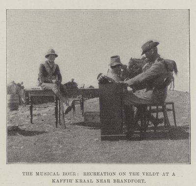 Le Boer musical, récréation sur le Veldt dans un kraal kaffir près de Brandfort - English Photographer