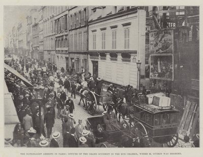 Les arrestations nationalistes à Paris, bureaux du Grand Occident rue Chabrol, où M. Guérin a été assiégé - English Photographer