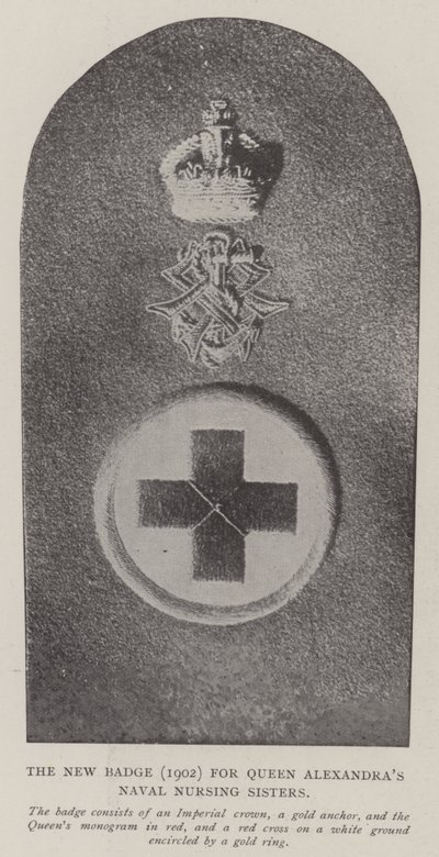 Le nouveau badge (1902) pour les sœurs infirmières navales de la reine Alexandra - English Photographer