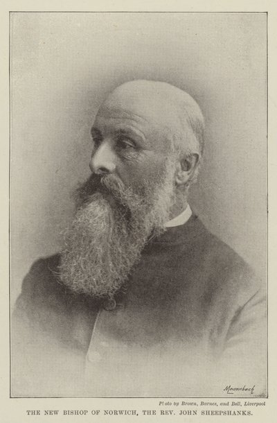 Le nouveau évêque de Norwich, le révérend John Sheepshanks - English Photographer