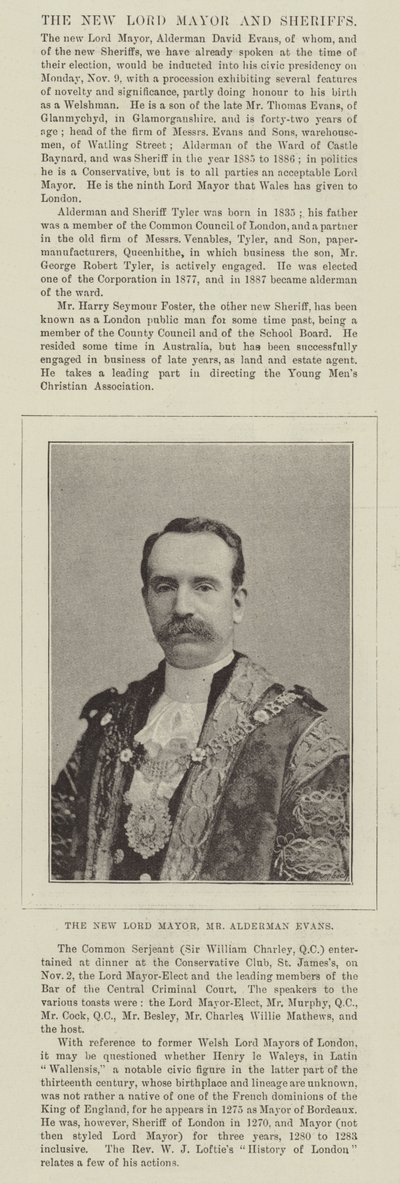 Le nouveau lord-maire, M. Alderman Evans - English Photographer