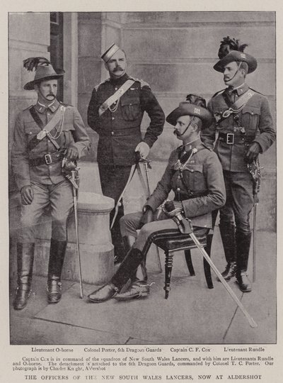Les officiers des New South Wales Lancers, actuellement à Aldershot - English Photographer