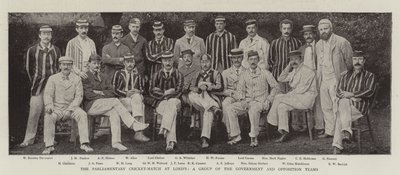 Le match de cricket parlementaire à Lords, un groupe d