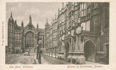 Entrée des pairs, Palais de Westminster, Londres - English Photographer