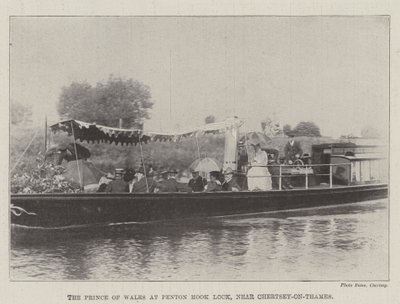 Le prince de Galles à Penton Hook Lock, près de Chertsey-on-Thames - English Photographer