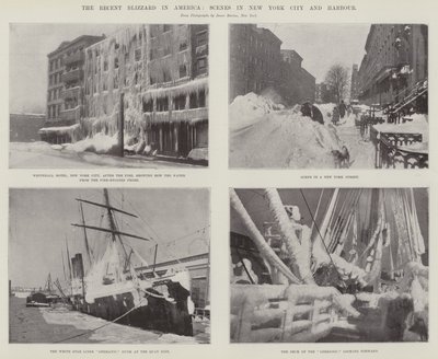 La récente tempête de neige en Amérique, scènes dans la ville et le port de New York - English Photographer