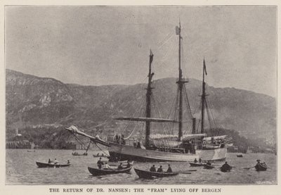 Le retour du Dr Nansen, le Fram au large de Bergen - English Photographer