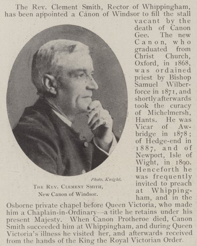 Le révérend Clement Smith, nouveau chanoine de Windsor - English Photographer