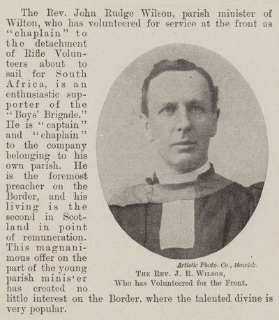 Le révérend J. R. Wilson, qui s