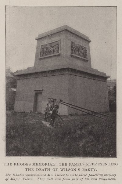 Le mémorial de Rhodes, les panneaux représentant la mort de la troupe de Wilson - English Photographer