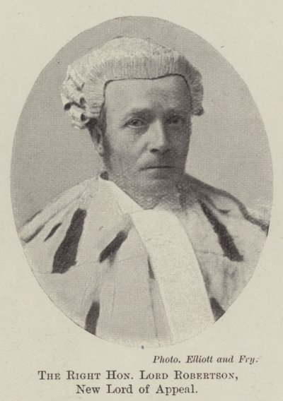 Le très honorable Lord Robertson, nouveau Lord of Appeal - English Photographer