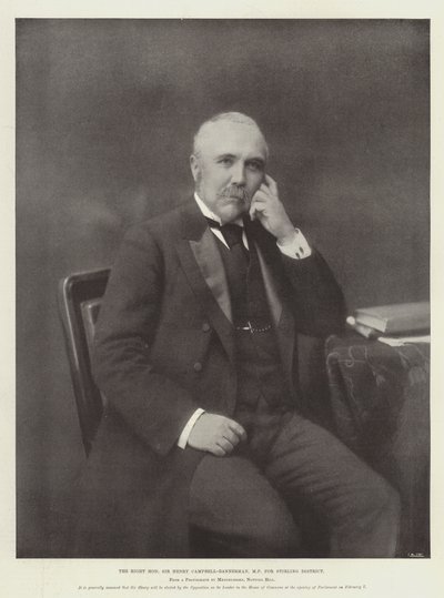 Le très honorable Sir Henry Campbell-Bannerman, député de Stirling - English Photographer