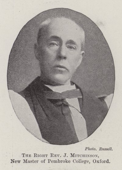 Le très révérend J Mitchinson, nouveau maître du Pembroke College, Oxford - English Photographer