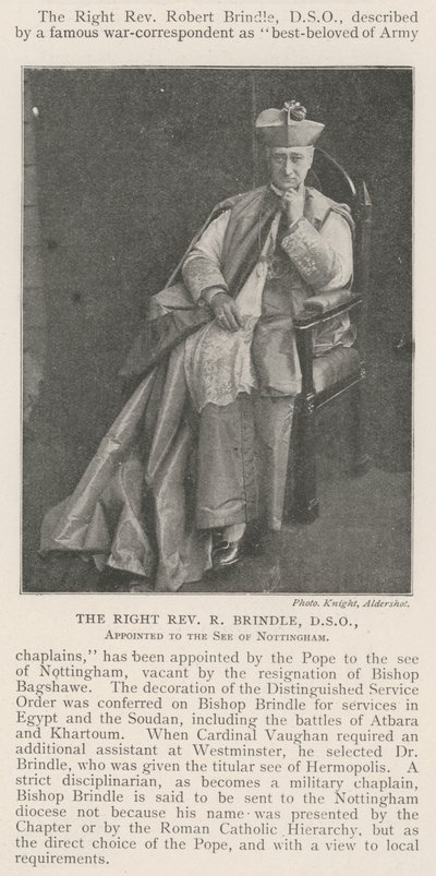 Le très révérend R Brindle, DSO, nommé au siège de Nottingham - English Photographer