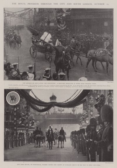Le progrès royal à travers la ville et le sud de Londres, 25 octobre - English Photographer