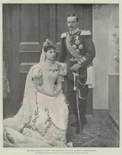 Le mariage royal à Cobourg, le grand-duc et la grande-duchesse de Hesse-Darmstadt - English Photographer
