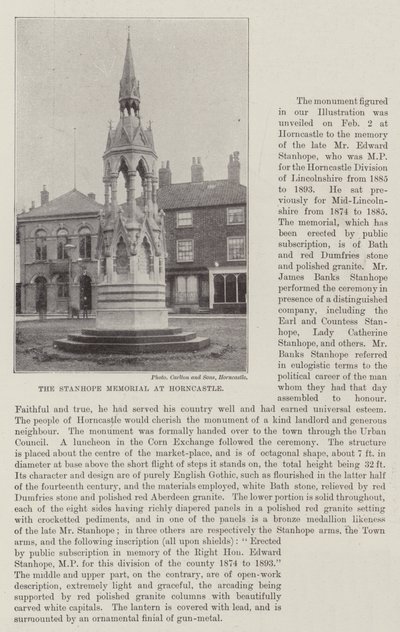 Le mémorial Stanhope à Horncastle - English Photographer
