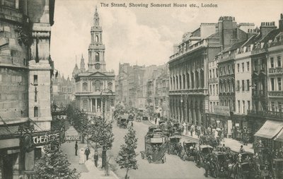 The Strand, montrant Somerset House et St Clement Danes, Londres - English Photographer