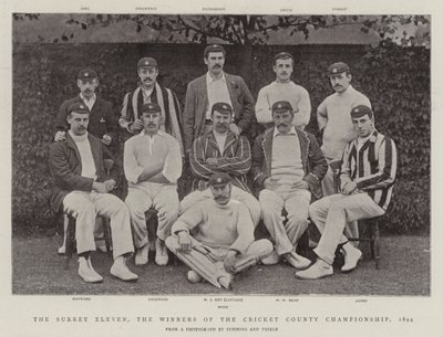Les Onze du Surrey, les Vainqueurs du Championnat de Cricket du Comté, 1894 - English Photographer