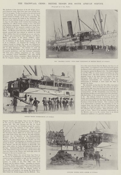 La crise du Transvaal, troupes britanniques pour le service en Afrique du Sud - English Photographer