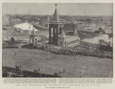 Le Tsar dévoilant le monument à Alexandre II à Moscou - English Photographer