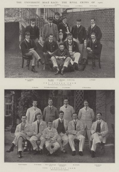 La course de bateaux universitaires, les équipages rivaux de 1902 - English Photographer