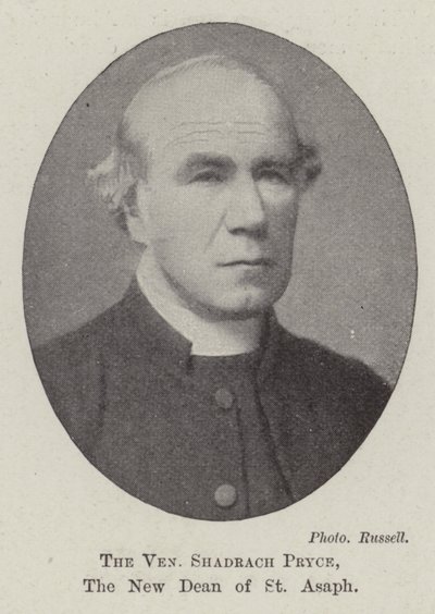 Le vénérable Shadrach Pryce, le nouveau doyen de St Asaph - English Photographer